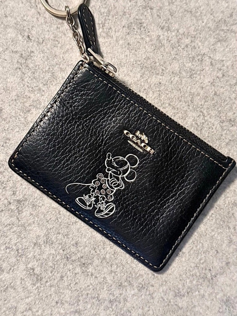 Coach Mickey Mouse key pouch Black